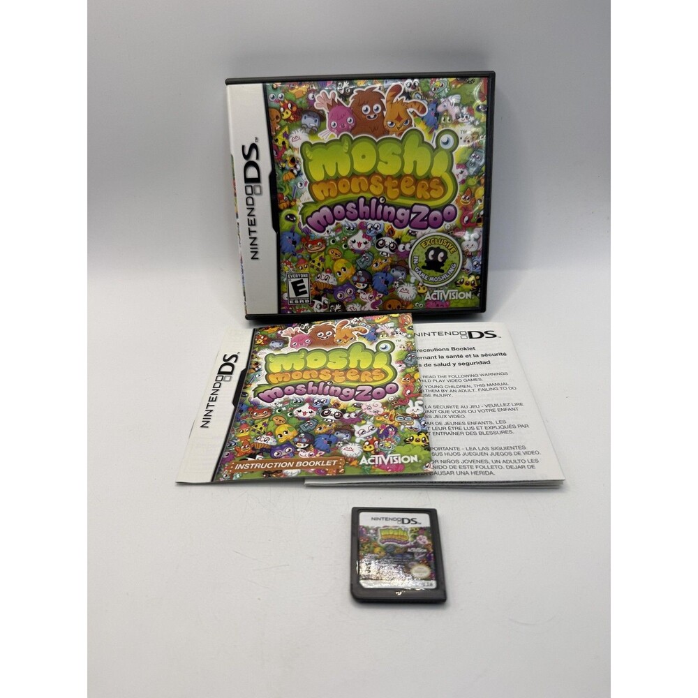 Moshi Monsters Moshling Zoo Nintendo DS Game CIB E Everyone Activision Pet Sim